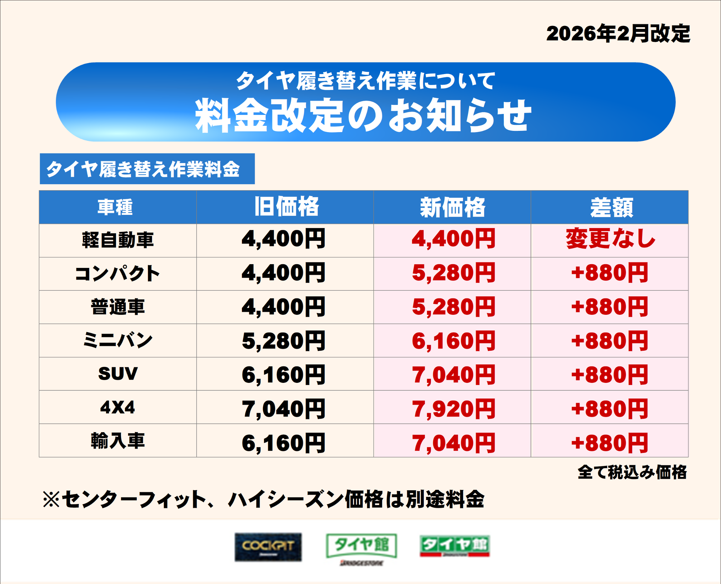 タイヤ　履き替え　タイヤ交換　中央区　桑園